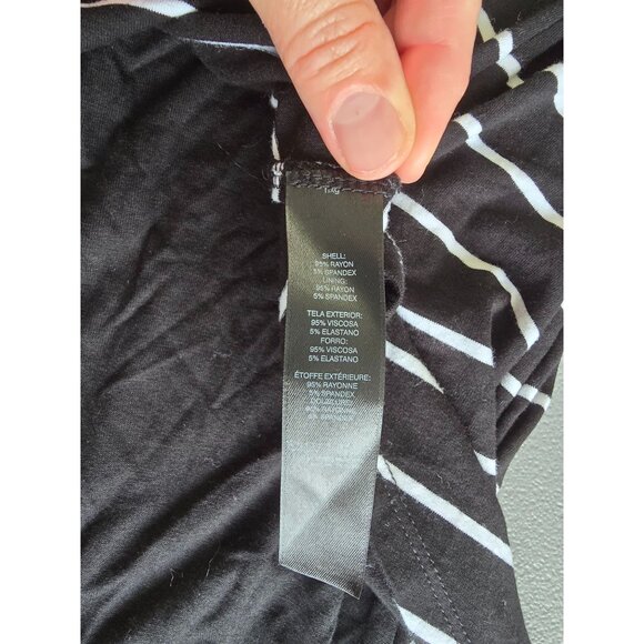 White House Black Market Womens Striped 3/4 Sleeve Black & White Tunic Top M - Picture 5 of 7